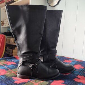 Addition Elle Black Wide Calf Nanette Tall Boots